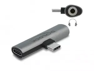 DeLOCK 64186 переходник USB Type-C USB Type-C + 3.5mm Серый