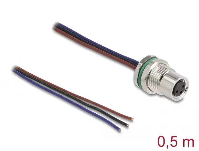 DeLOCK M8 панельный кабель A-кодированный 3-pin женский Photo 2