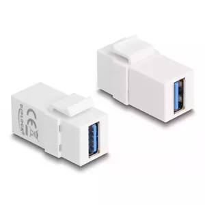 DeLOCK Keystone Module USB 3.0 A female to USB 3.0 A female white 1:1