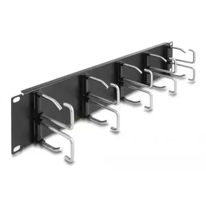 Cable management panel DeLOCK 19" 66919 with 10 metal hooks black