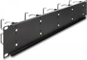 Cable management panel DeLOCK 19" 66919 with 10 metal hooks black