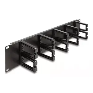 Панель управления кабелями DeLOCK 19" 66917 2U черная с 10 крючками
