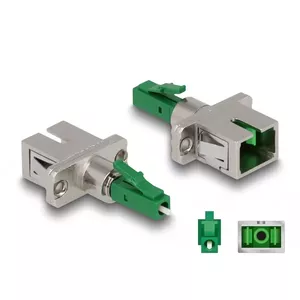 DeLOCK Optical Fiber Hybrid Coupler LC Simplex male to SC Simplex female green