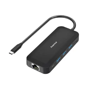 Hama USB Type-C centrmezgls 00300080 5000 Mbit/s HDMI RJ-45 USB 3.2