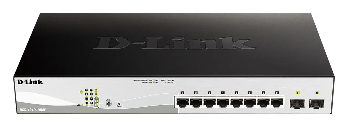 D-Link DGS-1210-10MP Pārvaldāms L2 Gigabit Ethernet