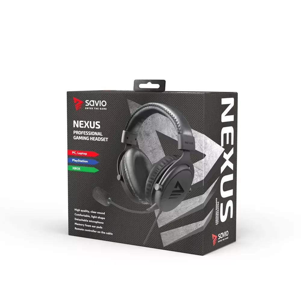 Наушники Savio NEXUS проводные игровые черные Photo 13