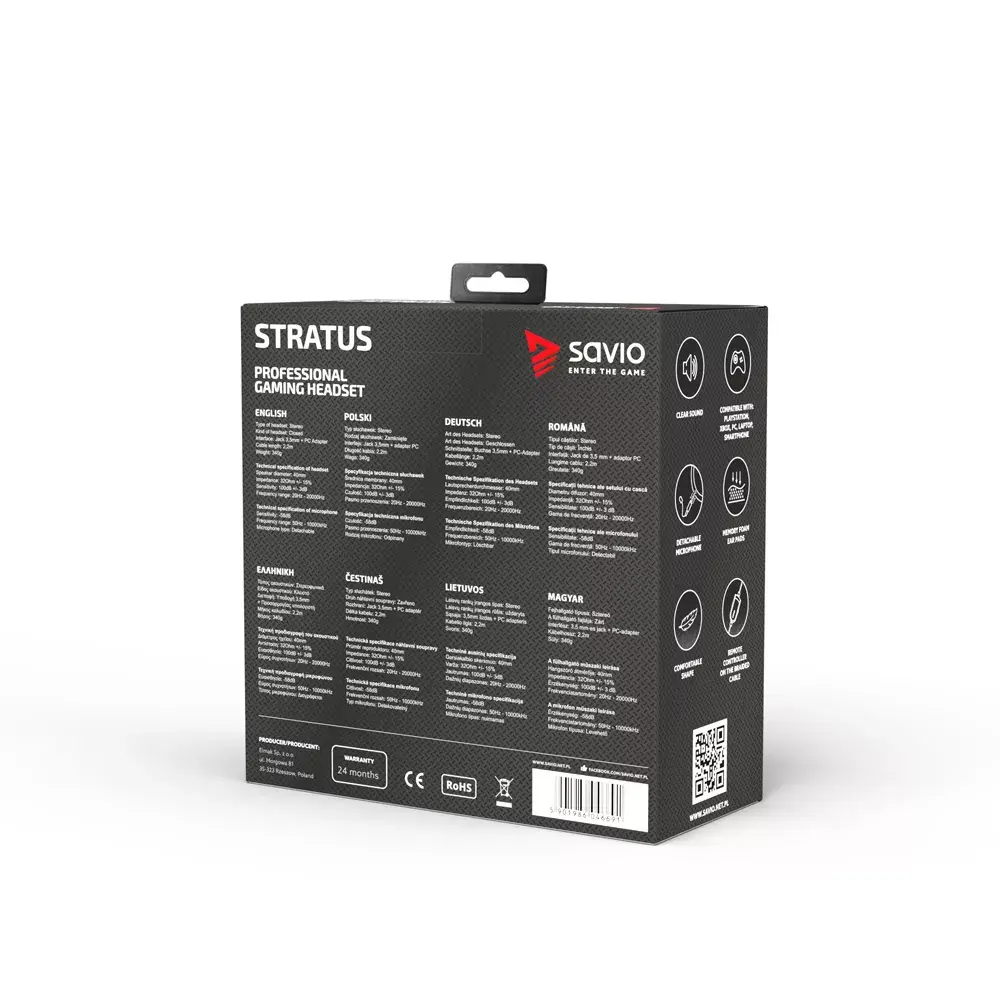 Наушники Savio Stratus Провода Ушные Игровые Photo 4