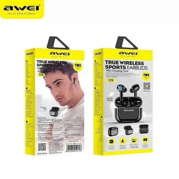 Bluetooth austiņas Awei T29 TWS White Photo 2