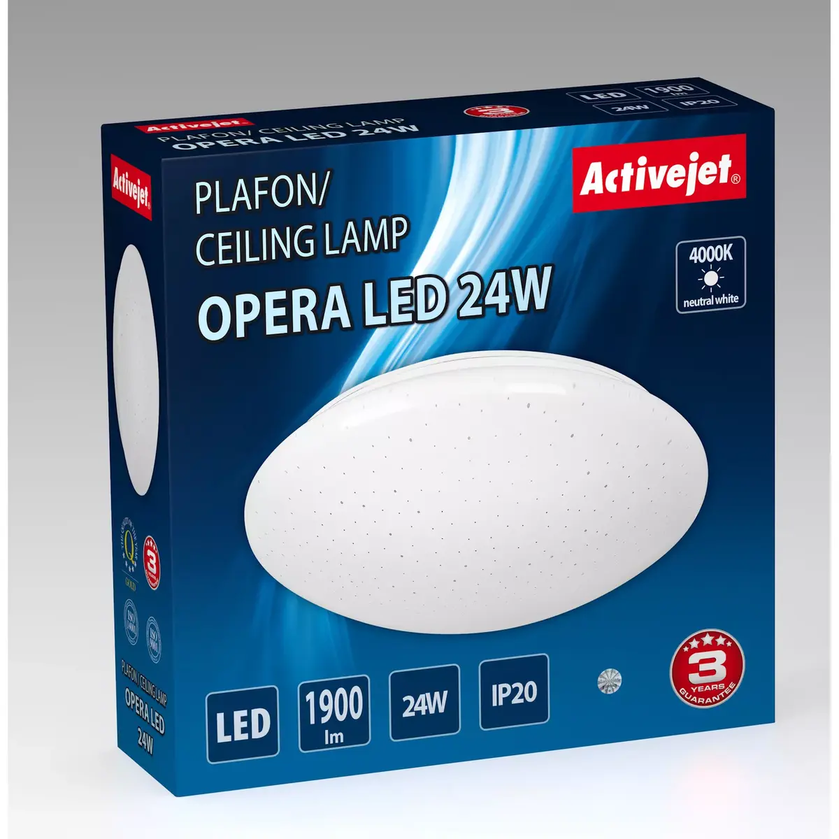 Потолочный LED светильник ActiveJet AJE-OPERA 24W Photo 2