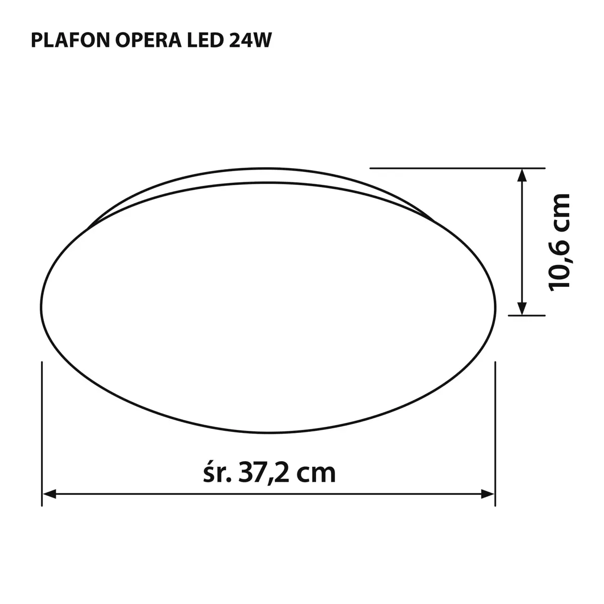 Потолочный LED светильник ActiveJet AJE-OPERA 24W Photo 3