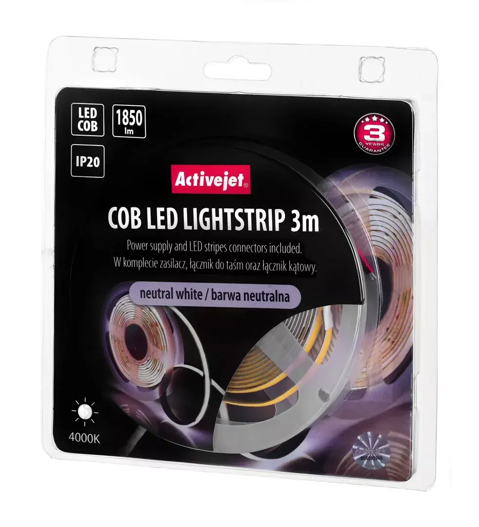 Strip light ActiveJet AJE-COB 3 m Neutral white Photo 9