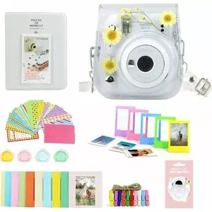 Photo accessory set LoveInstant 8-in-1 case, frame, album for Fujifilm Instax Mini 11, includes dried chamomile