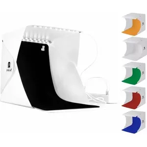 Gaismas telts Puluz Namiot Bezcieniowy 22×23×24 cm ar 2 LED lampām un 6 foniem