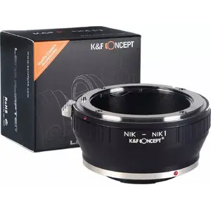 Adapteris K&F KF06.079 — no Nikon 1 (CX) uz Nikon F (Ai/Ai‑S/AF/AF‑S)
