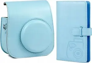 Camera case and album set LoveInstant for Fujifilm Instax Mini 11 — blue, 2-in-1 kit