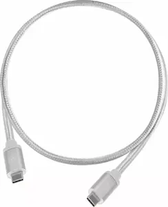 USB-C — USB-C kabelis SILVERSTONE 1 m, balts (modelis 52037)