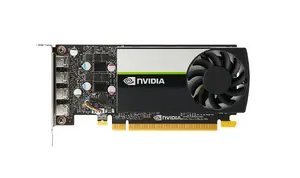 HP NVIDIA T1000 videokarte ar 8 GB GDDR6 atmiņu, 128 bitu atmiņas kopni, PCI Express x16 3.0 interfeisu un četriem Mini DisplayPort izvadiem