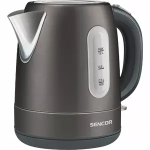 Electric kettle SENCOR SWK 1228BK — compact household kettle, gray
