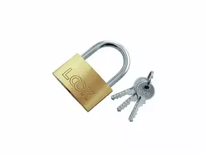 Padlock MODECO MN-02-150 brass shackle padlock 50 mm set of 6