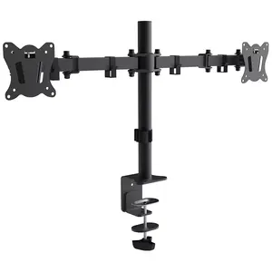 Dual monitor desk mount MONTIS Dual Monitor Mount Everest MT015, 13–27", 2 arms, max 16 kg, VESA 75x75–100x100, black