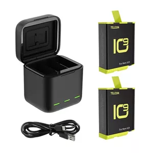 Зарядное устройство Telesin GP-BNC-901-B для GoPro Hero 9 / Hero 10 — зарядная станция для двух аккумуляторов