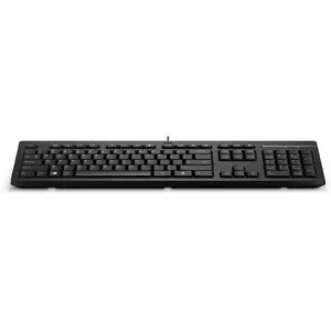 Проводная клавиатура HP 125 Полноразмерная USB Мембранная QWERTY Черная