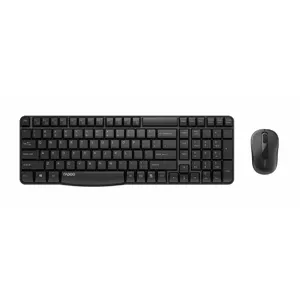 Wireless keyboard and mouse set RAPOO X1800S — black, 2.4 GHz wireless