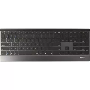 Bezvadu tastatūra RAPOO E9500M — ultraplāns dizains, ilga akumulatora darbība, melna