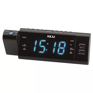 Radio‑modinātājs AKAI ACR-3888 — digitālais tuneris AM/FM/PLL, LED displejs, melns, DC/akumulatori
