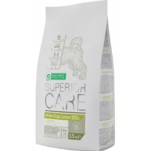 Сухой корм для собак nature’s protection Superior Care White Dogs Grain Free Junior Small 10 кг — с рыбой, белок 26%, жир 15%