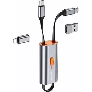 USB-C uz USB-C adapteris usams Usa001132, sudraba — USB-C sievišķa uz USB-C vīrišķa