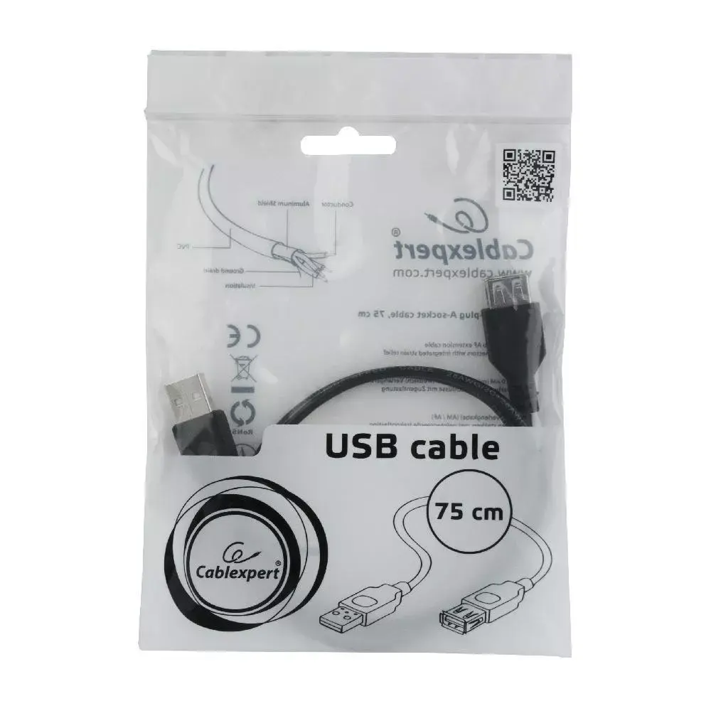 USB кабель Gembird CC-USB2-AMAF-75CM/300-BK Photo 4