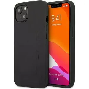 Hardcase leather phone case for iPhone 13 mini (5.4") — Mercedes AMG Petronas F1 Team, black