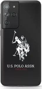 Чехол U.S. Polo Assn. Shiny Big Logo для Samsung Galaxy S21 Ultra G998, черный