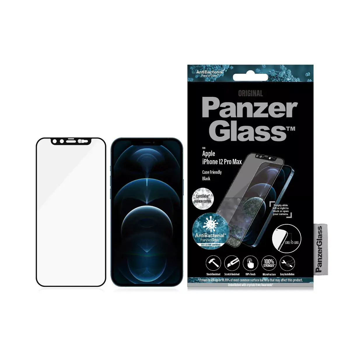 PanzerGlass CamSlider ekrāna aizsargs iPhone 12 Pro Max Photo 3