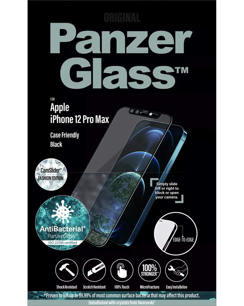 PanzerGlass CamSlider ekrāna aizsargs iPhone 12 Pro Max Photo 8