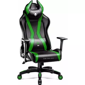 Gaming chair Diablo Diablo X-Horn 2.0 Normal Size Green — ergonomic seat, adjustable armrests, reclining back