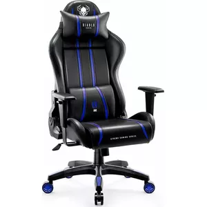 Gaming chair Diablo X-One 2.0 Blue — normal size, ergonomic seat, adjustable armrests, reclining back