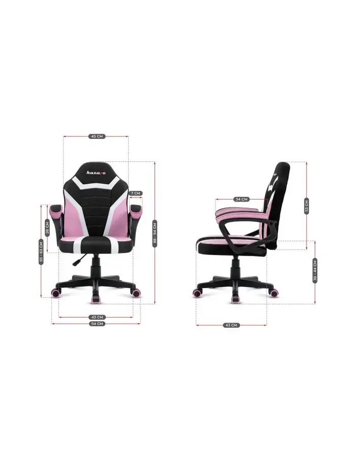 Игровое кресло huzaro Ranger 1.0 Pink Mesh Photo 8