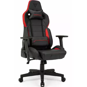 Spēļu krēsls Sense7 Sentinel — ergonomisks grozāmais sēdeklis, melni sarkans apvalks, augsta atzveltne