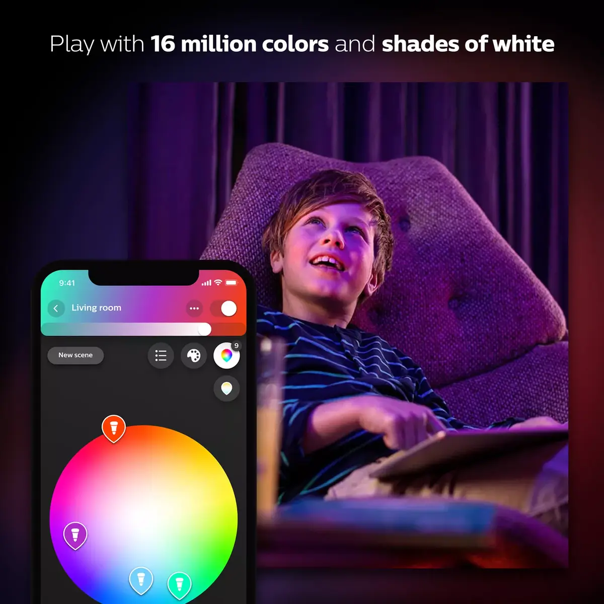 Philips Hue White & Colour Ambience starter kit — 2× E27 Photo 4
