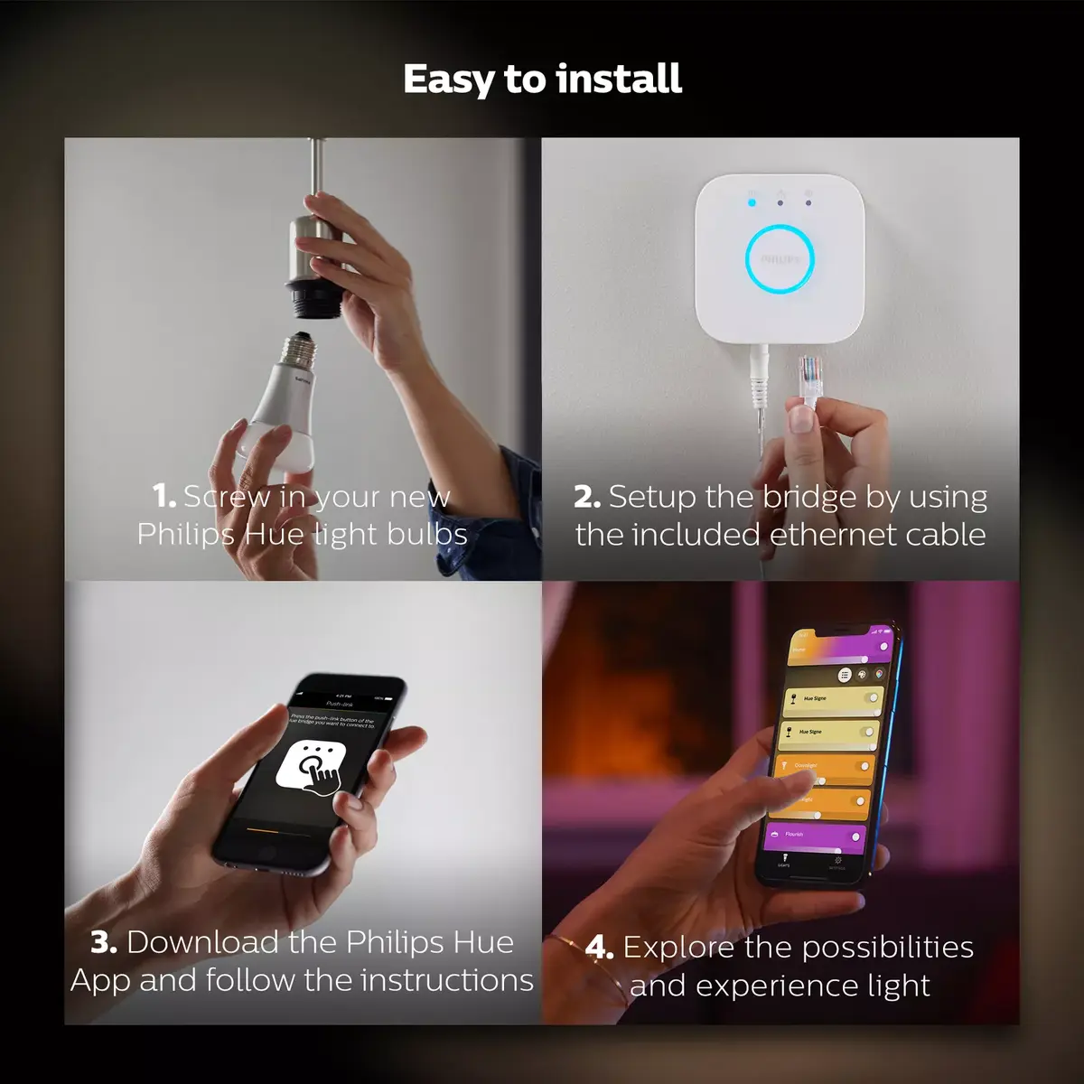 Philips Hue White & Colour Ambience starter kit — 2× E27 Photo 8