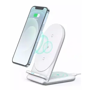 Aukey LC-A2 indoor USB wireless charger — for mobile phones, headphones, smartwatches; 1.2 m cable, white, fast charging