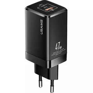 Сетевое зарядное устройство usams T41 47W PD QC — адаптер с USB-C/USB-A