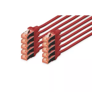Network Cable Digitus CAT 6 S/FTP RJ-45 3m Red