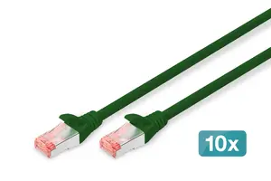 DIGITUS CAT 6 S/FTP tīkla kabelis 3 m, 10 gab. Photo 1