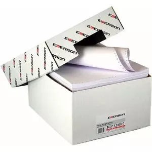 Emerson 1-ply A4 70g Continuous Feed Paper for Dot Matrix Printers, 2000 Sheets