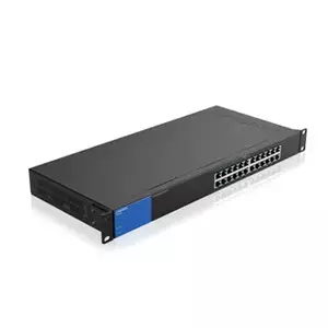 Linksys LGS124P-UK tīkla pārslēgs Nepārvaldīts Gigabit Ethernet (10/100/1000) Power over Ethernet (PoE) 1U Melns