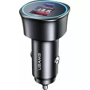 Car Charger usams C26 95W with 1x USB-A and 1x USB-C fast charge