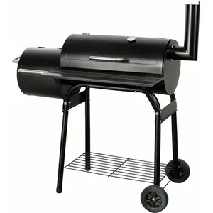 Угольный садовый гриль с коптильней Master Grill MG507 — уличный BBQ с угольной топкой и камерой для копчения